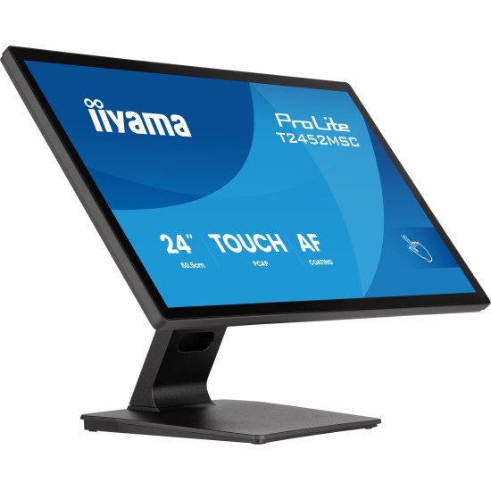 iiyama ProLite T2452MSC-B2 écran PC 61 cm (24") 1920 x 1080 pixels Full HD Écran tactile Noir