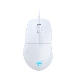 Turtle Beach Pure SEL - Souris gaming ergonomique ultralégère RGB, capteur optique DPI 8K, touches mécaniques, système de prétension, patins en PTFE pur, éclairage RGB Blanc