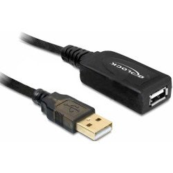 DeLOCK 15m USB 2.0 câble USB Noir