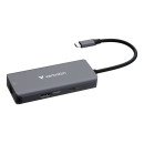 Verbatim 32157 hub & concentrateur USB 3.2 Gen 1 (3.1 Gen 1) Type-C 5000 Mbit/s Gris Verbatim 32157 hub & concentrateur USB 3.2 Gen 1 (3.1 Gen 1) Type-C 5000 Mbit/s Gris