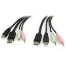 StarTech.com Câble de commutateur KVM DisplayPortUSB 4 en 1 de 1,8 m avec audio et microphone StarTech.com Câble de commutateur KVM DisplayPortUSB 4 en 1 de 1,8 m avec audio et microphone