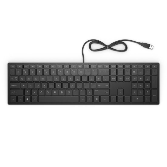 HP 4CE96AA clavier USB QWERTY Noir