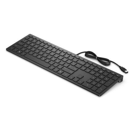 HP 4CE96AA clavier USB QWERTY Noir