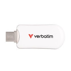 Verbatim 30228 lecteur USB flash 64 Go USB Type-C 3.2 Gen 1 (3.1 Gen 1) Blanc Verbatim 30228 lecteur USB flash 64 Go USB Type-C 3.2 Gen 1 (3.1 Gen 1) Blanc