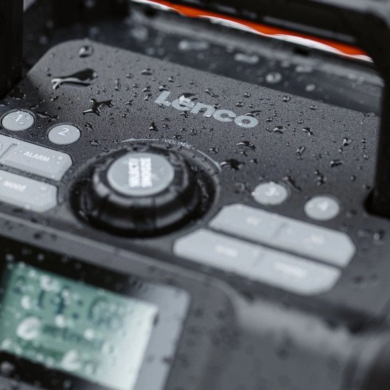 Lenco ODR-160GY Radio portable Analogique et numérique Noir, Orange
