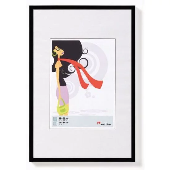 Walther Design New Lifestyle KV824U Cornice In Plastica - 18x24 Cm, Colore Turchese, Profilo 9mm, Con Vetro Artistico Infrangibile