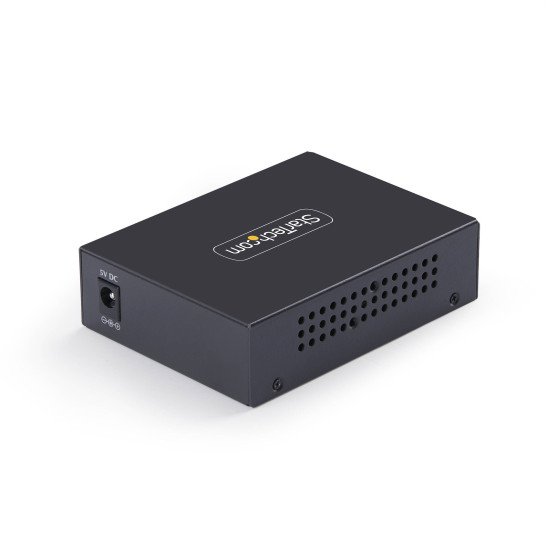 StarTech.com Convertisseur de Média Fibre Optique SFP+ Ouvert Multi-Gigabit 10 GbE, 10G/5G/2,5G/1G/100M, Cuivre vers 10GBASE-X SFP+, Monomode, Multimode, Trames Jumbo 16K, TAA