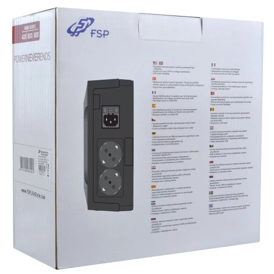 FSP/Fortron Nano 600 0,6 kVA 360 W 2 sortie(s) CA FSP/Fortron Nano 600 0,6 kVA 360 W 2 sortie(s) CA