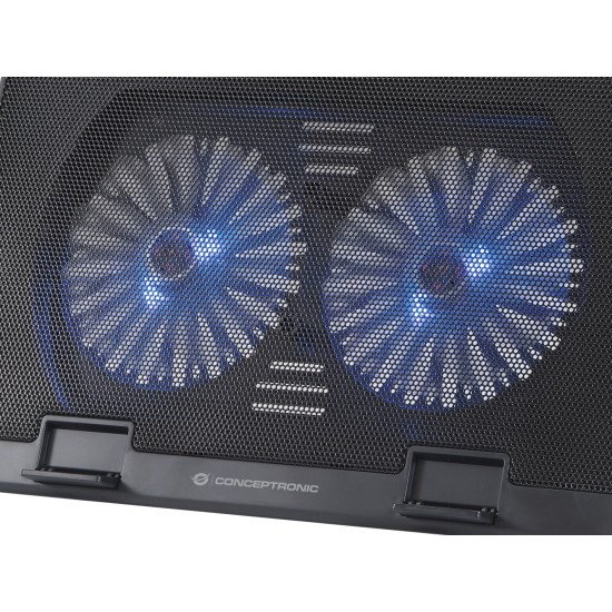 Conceptronic THANA02B système de refroidissement pour ordinateurs portables 43,2 cm (17") Noir