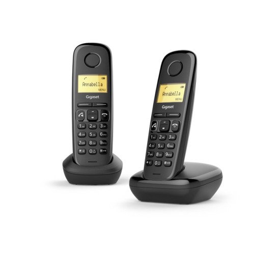 Gigaset A270 Duo Téléphone DECT Identification de l'appelant Noir
