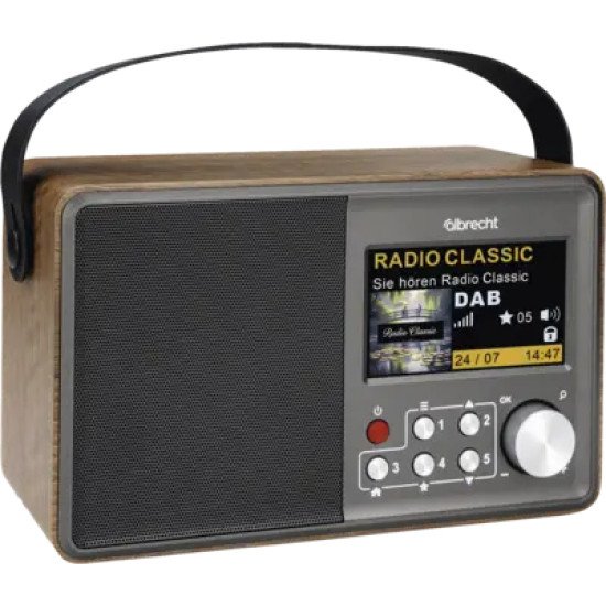 Albrecht DR 862 Portable Numérique Gris, Bois