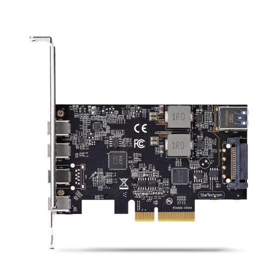 StarTech.com Carte PCIe USB à 5 Ports, USB 3.2 10Gbps, Carte PCI Express avec 4x USB-C et 1x USB-A interne, Carte Contrôleur USB PCIe, Windows/macOS/Linux StarTech.com Carte PCIe USB à 5 Ports, USB 3.2 10Gbps, Carte PCI Express avec 4x USB-C et 1x USB-A interne, Carte Contrôleur USB PCIe, Windows/macOS/Linux