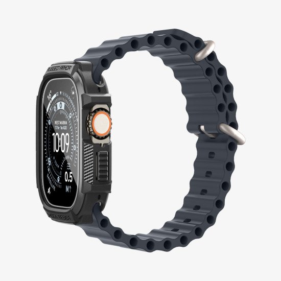 Spigen Rugged Armor Étui Noir Polyuréthane thermoplastique (TPU)