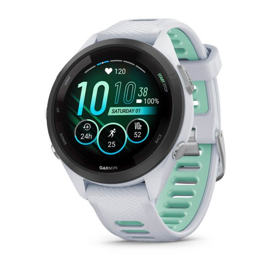 Garmin Forerunner 265S 2,79 cm (1.1") AMOLED 42 mm Noir, Blanc GPS (satellite)