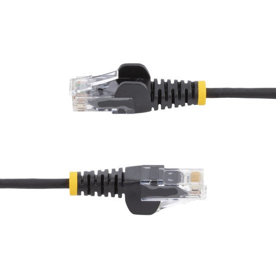 StarTech.com Câble Ethernet CAT6 Noir Fin de 15m, Sans Accroc, 100W PoE, UTP, LSZH, Fil de Cuivre Pur 28AWG, Cordon Patch Réseau RJ45 avec Serre-Câble, Contrôlé Fluke StarTech.com Câble Ethernet CAT6 Noir Fin de 15m, Sans Accroc, 100W PoE, UTP, LSZH, Fil de Cuivre Pur 28AWG, Cordon Patch Réseau RJ45 avec Serre-Câble, Contrôlé Fluke
