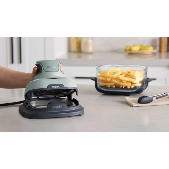 Ninja CRISPi Unique 3,8 L 1700 W Friteuse d'air chaud Vert, Gris, Transparent