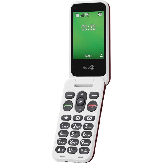 Doro Leva E30 7,11 cm (2.8") 142,7 g Rouge, Blanc Téléphone numérique