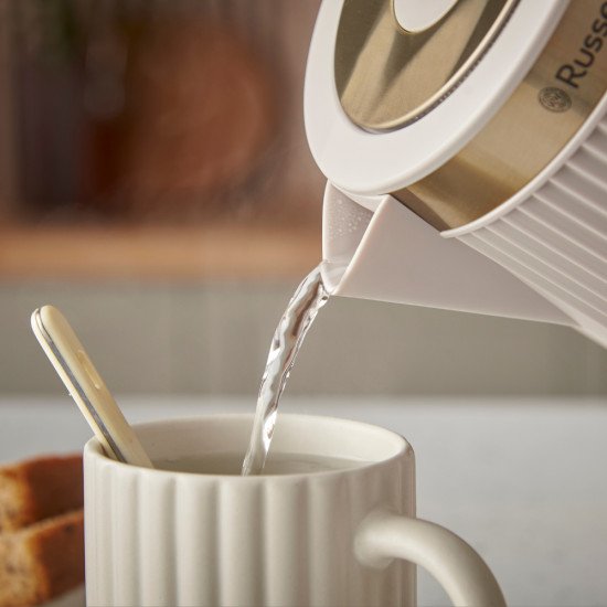 Russell Hobbs Bronte bouilloire 1,7 L 2400 W Or, Couleur de la pierre