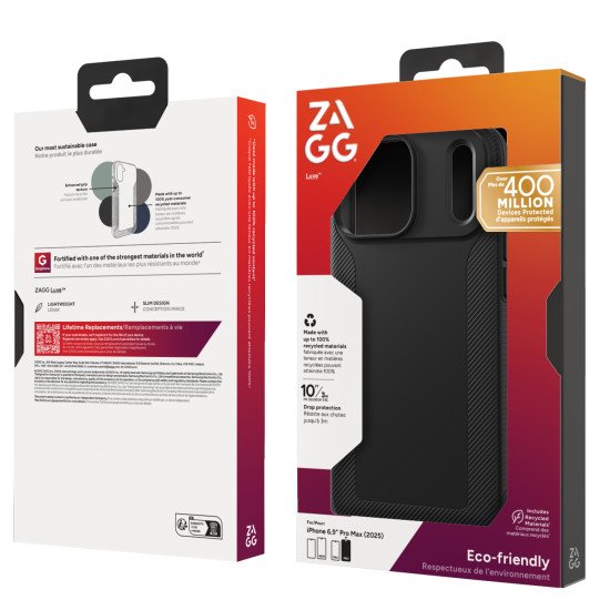 ZAGG Luxe coque de protection pour téléphones portables 17,5 cm (6.9") Housse Noir ZAGG Luxe coque de protection pour téléphones portables 17,5 cm (6.9") Housse Noir