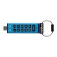 Kingston Technology IronKey Keypad 200 lecteur USB flash 128 Go USB Type-C 3.2 Gen 1 (3.1 Gen 1) Bleu