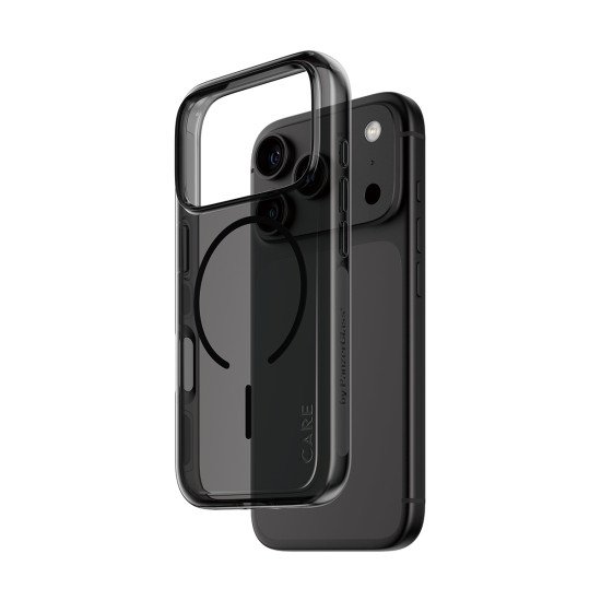 PanzerGlass CARE™ by ® Smokey Case w. Black MagSafe iPhone 2026 Pro | 17 Pro coque de protection pour téléphones portables Housse Transparent