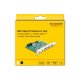 DeLOCK USB 5 Gbps PCI Express x1 carte vers 3 x Type-A externes + 2 x USB Type-C externes femelles et 1 x USB 19 broches interne mâle