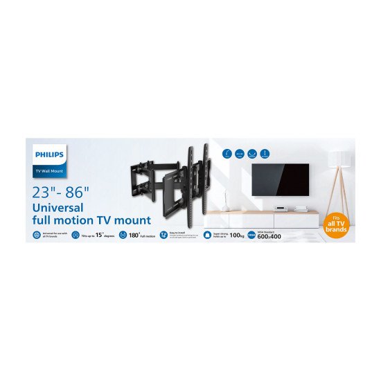 Philips Support mural articulé pour écrans plats de 23'' à 80''