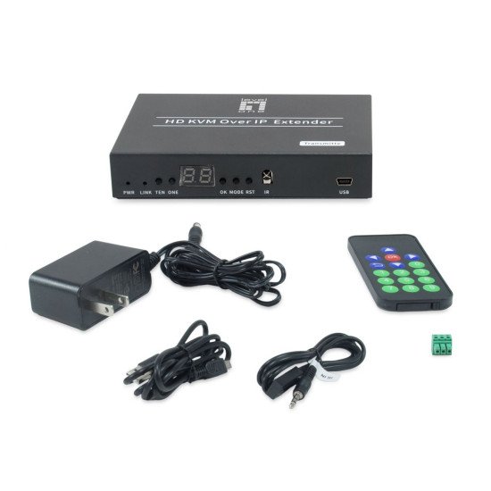 LevelOne HVE-6701T extension audio/video Émetteur AV Noir