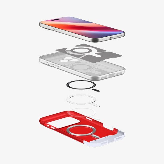 Spigen Classic C1 (MagFit) coque de protection pour téléphones portables 16 cm (6.3") Housse Rouge Spigen Classic C1 (MagFit) coque de protection pour téléphones portables 16 cm (6.3") Housse Rouge