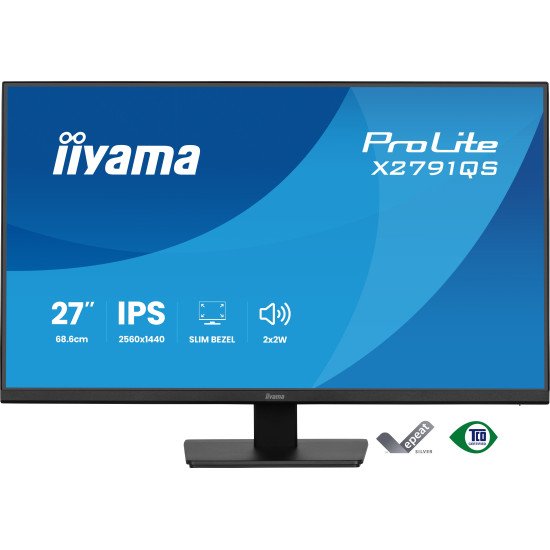 iiyama ProLite X2791QS-B1 écran PC 68,6 cm (27") 2560 x 1440 pixels Quad HD LED Noir