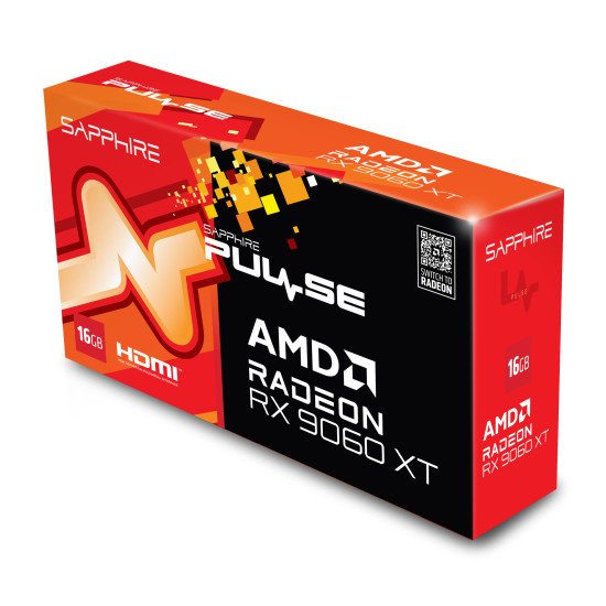 Sapphire PULSE AMD Radeon RX 9060 XT 16GB GPU 16 Go GDDR6 Sapphire PULSE AMD Radeon RX 9060 XT 16GB GPU 16 Go GDDR6
