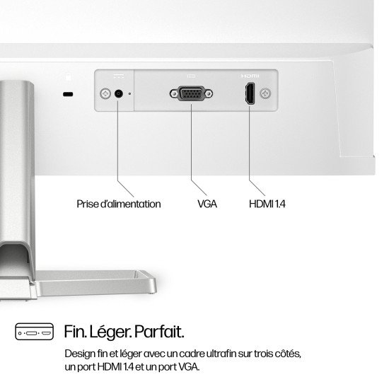 HP Écran Full HD blanc 23,8 pouces Série 5 - 524sw HP Écran Full HD blanc 23,8 pouces Série 5 - 524sw
