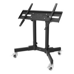 Manhattan Supporte une TV de 23" à 70" jusqu'à 40 kg, Inclinaison de +45°, faible hauteur, idéal pour les scènes et les notes de présentation, noir