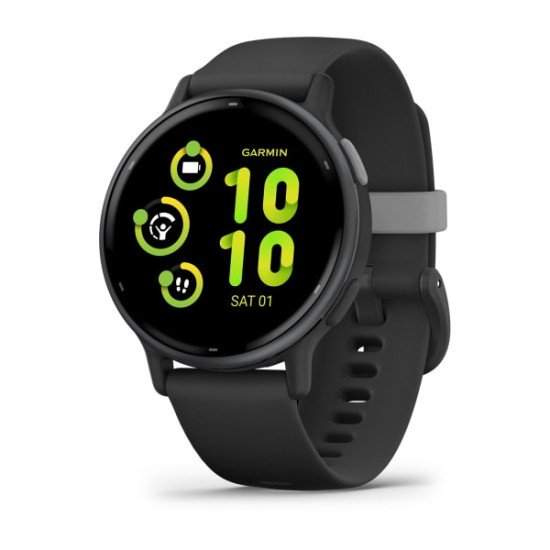 Garmin Vivoactive 5 3,05 cm (1.2") AMOLED Numérique 390 x 390 pixels Écran tactile Noir Wifi GPS (satellite)