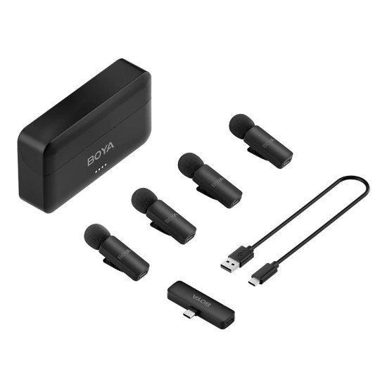 BOYA Système de microphone sans fil BY-V4 Ultracompact 2.4GHz