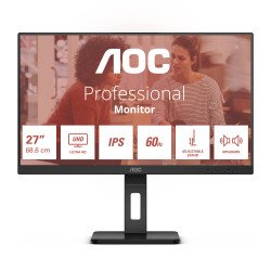AOC E3 U27E3UF écran PC 68,6 cm (27") 3840 x 2160 pixels 4K Ultra HD LED Noir AOC E3 U27E3UF écran PC 68,6 cm (27") 3840 x 2160 pixels 4K Ultra HD LED Noir