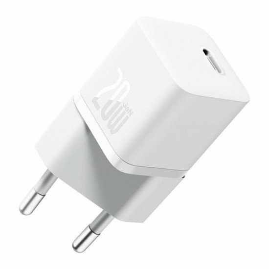 Baseus Gan5 Fast Charger(Mini) 1C 20W Smartphone, Universel Blanc Secteur Charge rapide Intérieure