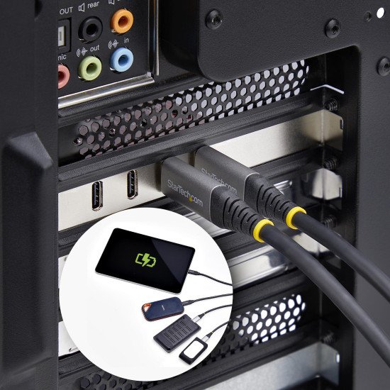 StarTech.com Carte PCIe USB-C 4 Ports, USB 3.2 10 Gbit/s, Carte d'Extension PCI Express USB-C, 4 Contrôleurs USB Indépendants, Carte PCIe USB Type-C, Windows/Linux/macOS, Conforme TAA StarTech.com Carte PCIe USB-C 4 Ports, USB 3.2 10 Gbit/s, Carte d'Extension PCI Express USB-C, 4 Contrôleurs USB Indépendants, Carte PCIe USB Type-C, Windows/Linux/macOS, Conforme TAA