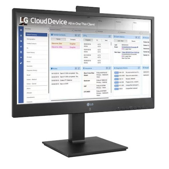 LG 24CR661N-2P Intel® Pentium® N6005 60,5 cm (23.8") 1920 x 1080 pixels All-in-One thin client 8 Go DDR4-SDRAM 16 Go eMMC Windows 10 IoT Enterprise Wi-Fi 6 (802.11ax) Noir
