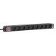 Intellinet Unité de distribution d'alimentation (PDU) 19" 1U à 9 prises EU, avec interrupteur marche/arrêt, montage horizontal, 16 A, prises EU CEE 7/3, câble d'alimentation 2 m, sortie, montage en rack, garantie trois ans