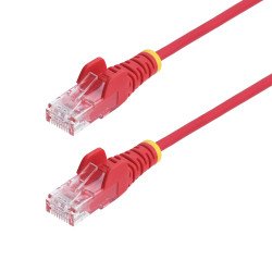 StarTech.com Câble Ethernet CAT6 Rouge Fin de 10m, Sans Accroc, 100W PoE, UTP, LSZH, Fil de Cuivre Pur 28AWG, Cordon Patch Réseau RJ45 avec Serre-Câble, Contrôlé Fluke StarTech.com Câble Ethernet CAT6 Rouge Fin de 10m, Sans Accroc, 100W PoE, UTP, LSZH, Fil de Cuivre Pur 28AWG, Cordon Patch Réseau RJ45 avec Serre-Câble, Contrôlé Fluke