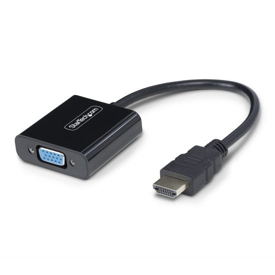 StarTech.com Adaptateur HDMI vers VGA, Convertisseur Vidéo Actif pour Ordinateur Portable/Bureau, 1920x1080 (1080p), Source HDMI vers Moniteur/Affichage/Projecteur VGA StarTech.com Adaptateur HDMI vers VGA, Convertisseur Vidéo Actif pour Ordinateur Portable/Bureau, 1920x1080 (1080p), Source HDMI vers Moniteur/Affichage/Projecteur VGA