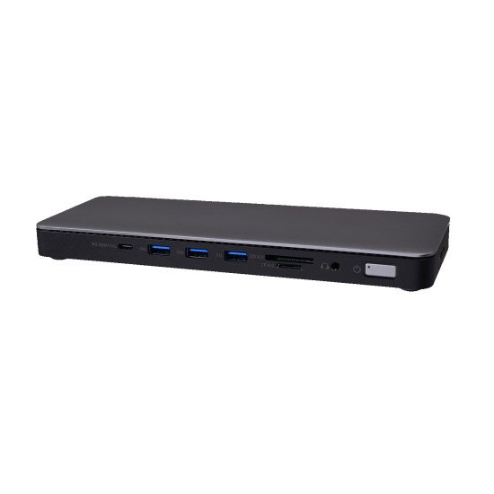 V7 DOCKTB4PT station d'accueil Avec fil Thunderbolt 4 Noir, Argent