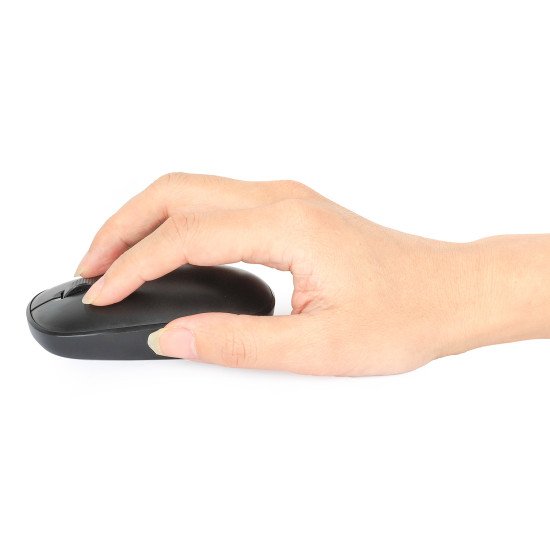 Manhattan Souris optique sans fil MW3050, noire, 1200 dpi, 2,4 GHz (jusqu'à 10 m), USB, ambidextre, 3 boutons avec molette, récepteur USB-A nano, pile AA incluse, garantie 3 ans