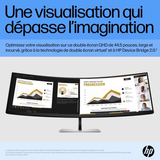 HP Écran incurvé DQHD E45c G5
