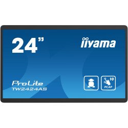 iiyama TW2424AS-B1 affichage de messages Panneau plat de signalisation numérique 60,5 cm (23.8") Wifi 250 cd/m² 4K Ultra HD Noir Écran tactile Intégré dans le processeur Android 24/7