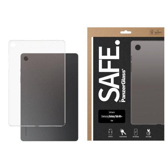 PanzerGlass SAFE. by ® TPU Case Transparent Samsung Galaxy Tab A9+ coque de protection pour téléphones portables Housse