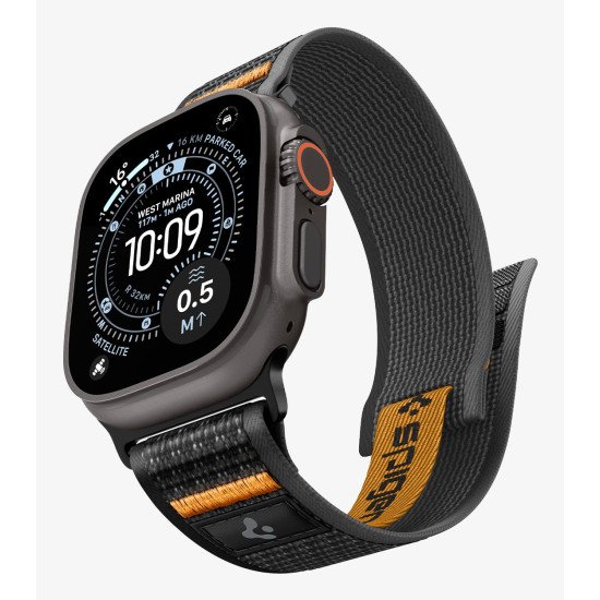 Spigen Athlex Air 2 Bande Noir, Orange Tissu