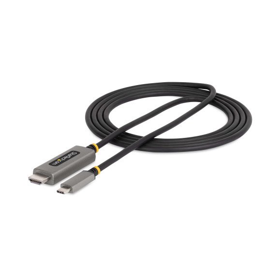 StarTech.com Câble Adaptateur USB-C vers HDMI de 2m, 8K 60Hz/4K 144Hz, HDR10 - Cordon USB Type-C vers HDMI 2.1 - Compatible USB-C DP Alt Mode/USB4/Thunderbolt 3/4 - Câble de Conversion Vidéo pour PC Portable