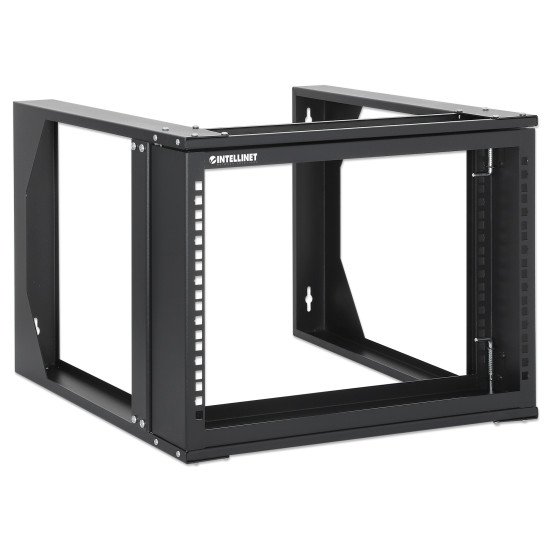 Intellinet Rack réseau mural ouvert 19", 6U, cadre pivotant frontal, montage 2 montants, profondeur 450 mm, livré à plat, noir RAL 9004